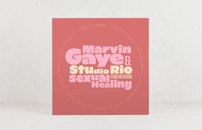 Funda del vinilo Marvin Gaye & Studio Rio – Sexual Healing (Studio Rio Version), fotografiada sobre fondo blanco.