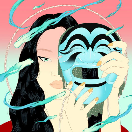 Arte vibrante de la portada del vinilo Peggy Gou – Moment EP editado por Gudu Records en formato 12", EP.