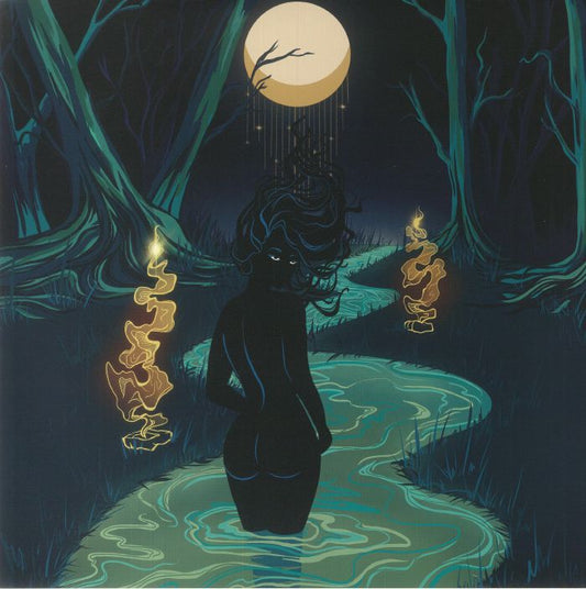 Portada delantera del vinilo Ron Trent Feat. Harry Dennis – The Revisions EP., lanzado bajo el sello Sacred Medicine en formato 12". Arte ilustrado con una figura mística en un bosque nocturno.