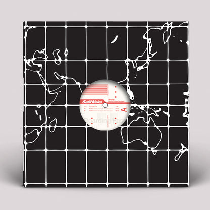 Portada delantera del vinilo con diseño de rejilla mundial y recorte central. Salif Keita – Madan (Martin Solveig Remixes), publicado por South Street International en formato 12", reedición.