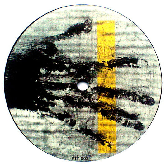 Lado B del vinilo Shake – Trackin, label Fit Sound 12", arte abstracto con franja amarilla y marca FIT-003 en la etiqueta.