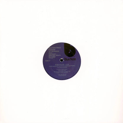 Contraportada del vinilo St Germain – Rose Rouge (Remixes By Atjazz, Ron Trent), con etiqueta del lado B.