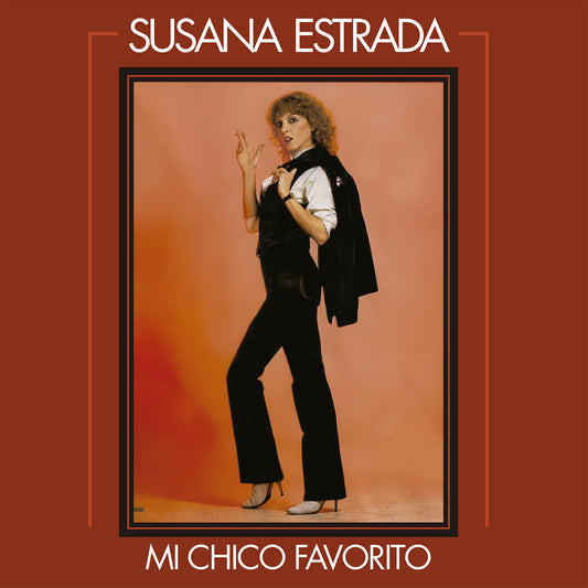 Portada del vinilo Susana Estrada – Mi Chico Favorito, reedición 7" de Vampi Soul con fondo rojo y foto central de la artista.