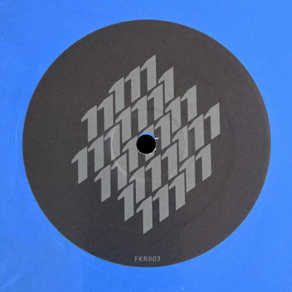 Lado B del vinilo Terrance McDonald – Unstable Orbit 12" azul marmoleado, etiqueta minimal con logo y catálogo FKR003.