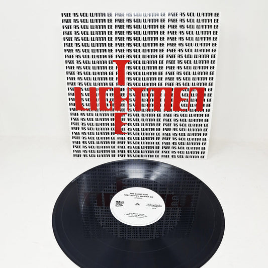 Vinilo The Lightmen – Free As You Wanna Be frente a su portada, con etiqueta de Vampi Soul y Now-Again