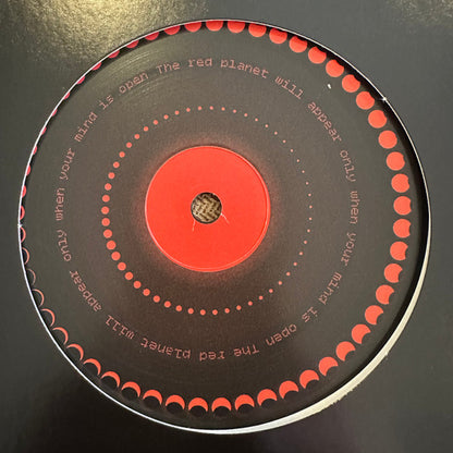 Lado B del vinilo 12" The Martian – RP-VI en Red Planet, diseño negro con anillos rojos y texto circular, vinilo 12" con los cuatro temas acreditados alrededor del centro.