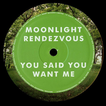 Lado B del vinilo The Other People Place – Lifestyles Of The Laptop Café, etiqueta verde con los tracks “Moonlight Rendezvous” y “You Said You Want Me”.