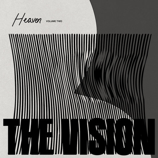 Portada del vinilo The Vision Ft. Andreya Triana – Heaven (Volume Two) con arte óptico en blanco y negro del sello Defected en formato 12".