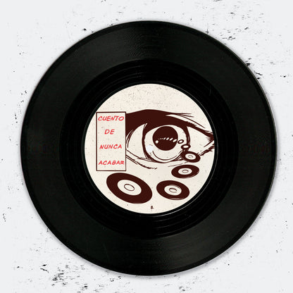 Lado B del vinilo Trew / Maker – Trew + Maker Edits, con ilustración de un ojo y discos en la etiqueta central.