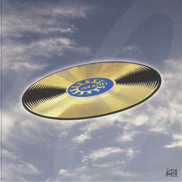 Portada del vinilo Varios Artistas – Rebirth 10 Selected by Larry Heard aka Mr. Fingers, con diseño de cielo azul y un disco dorado flotando, edición limitada del sello Rebirth.