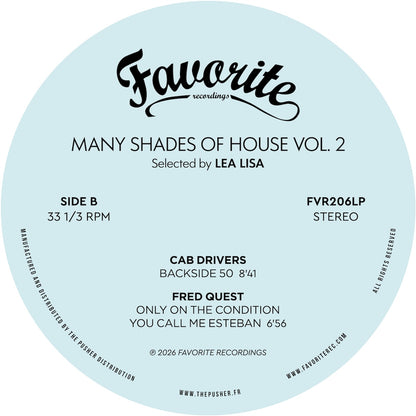 Lado B del vinilo Varios Artistas – Many Shades Of House (Selected By Lea Lisa) Vol.2, etiqueta azul con dos pistas.
