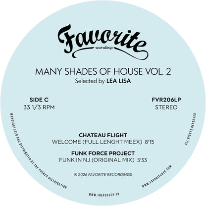 Lado C del vinilo Varios Artistas – Many Shades Of House (Selected By Lea Lisa) Vol.2, etiqueta azul con dos pistas.